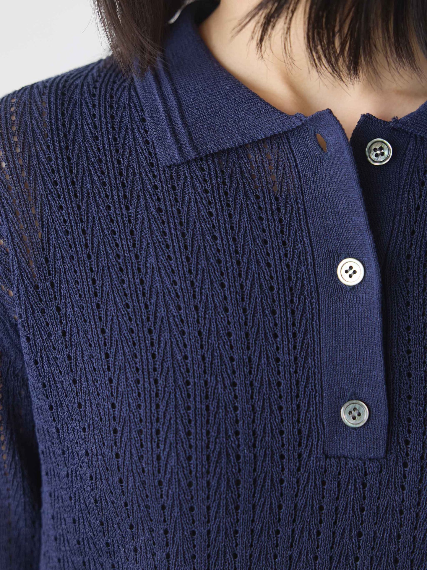 knit polo pullover