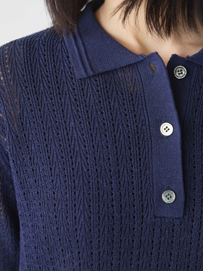 knit polo pullover