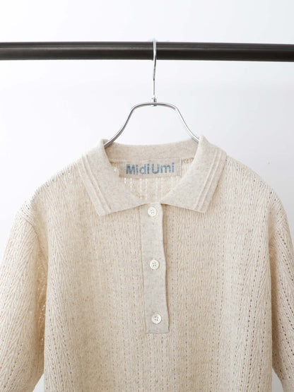 knit polo pullover