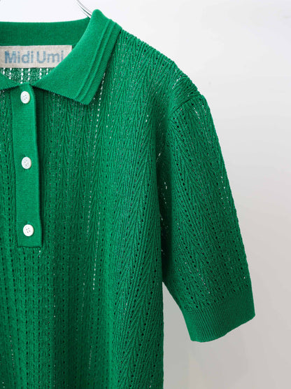 knit polo pullover