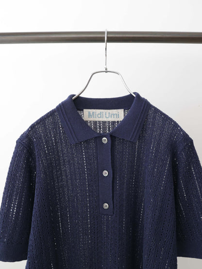 knit polo pullover