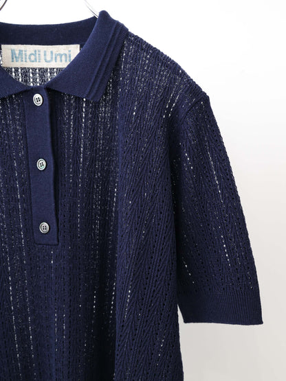knit polo pullover
