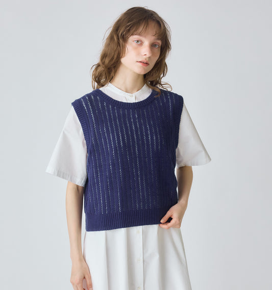 pattern knitting 2way vest