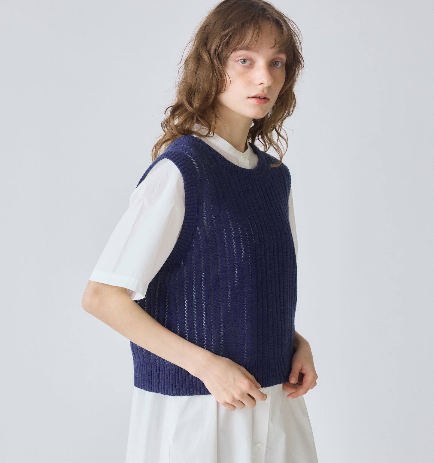 pattern knitting 2way vest