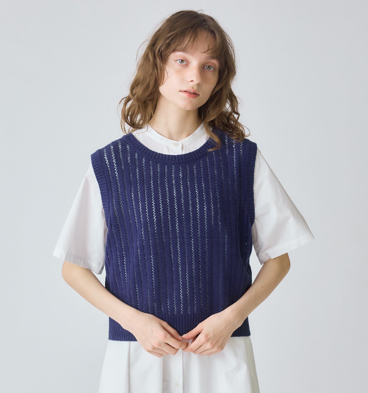 pattern knitting 2way vest