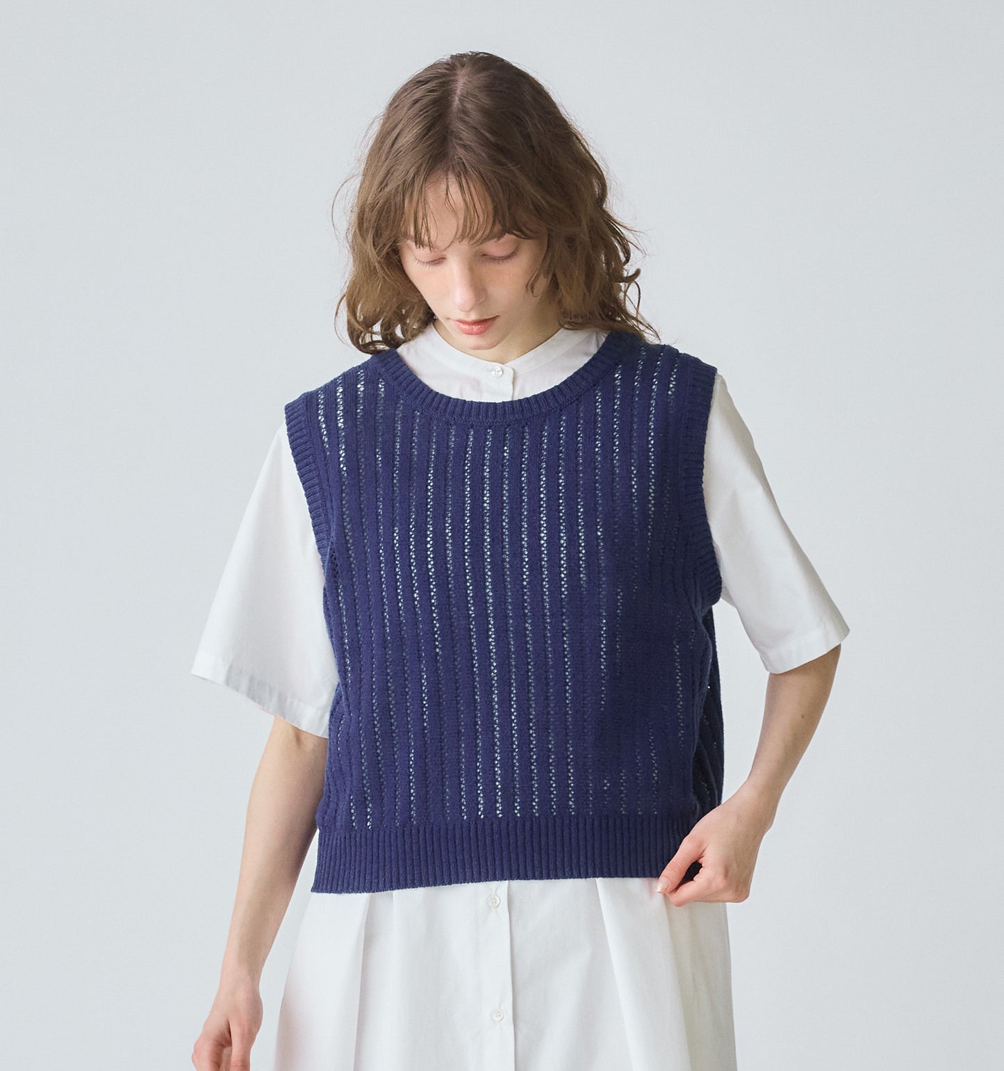 pattern knitting 2way vest