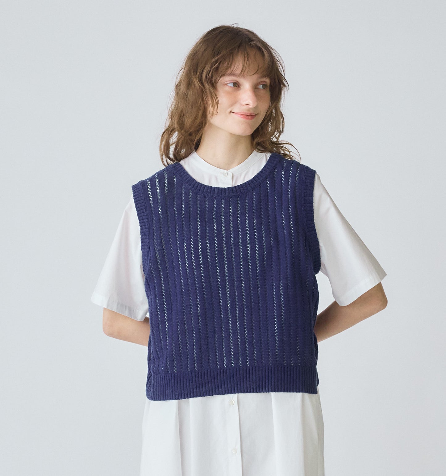 pattern knitting 2way vest