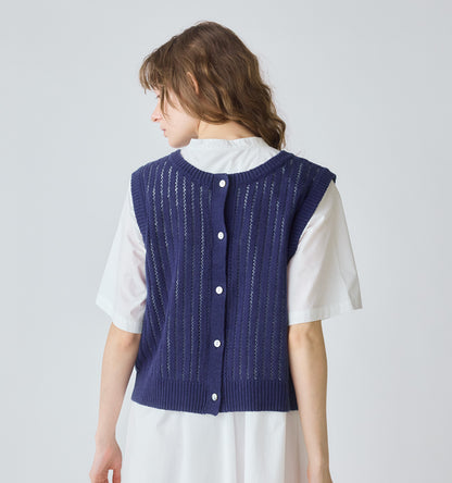 pattern knitting 2way vest