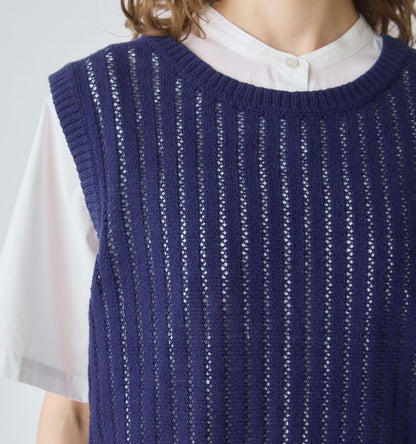 pattern knitting 2way vest