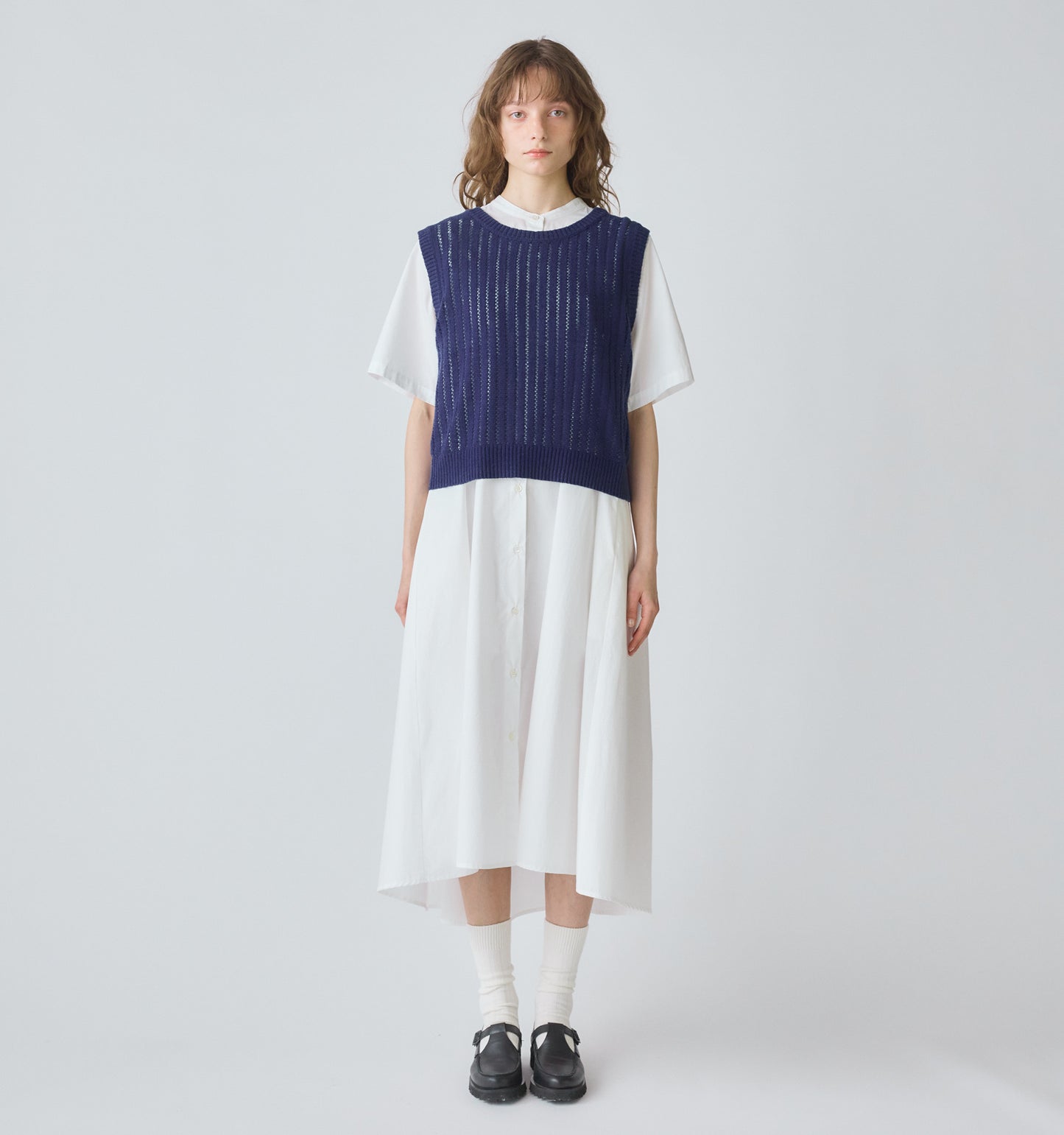 pattern knitting 2way vest