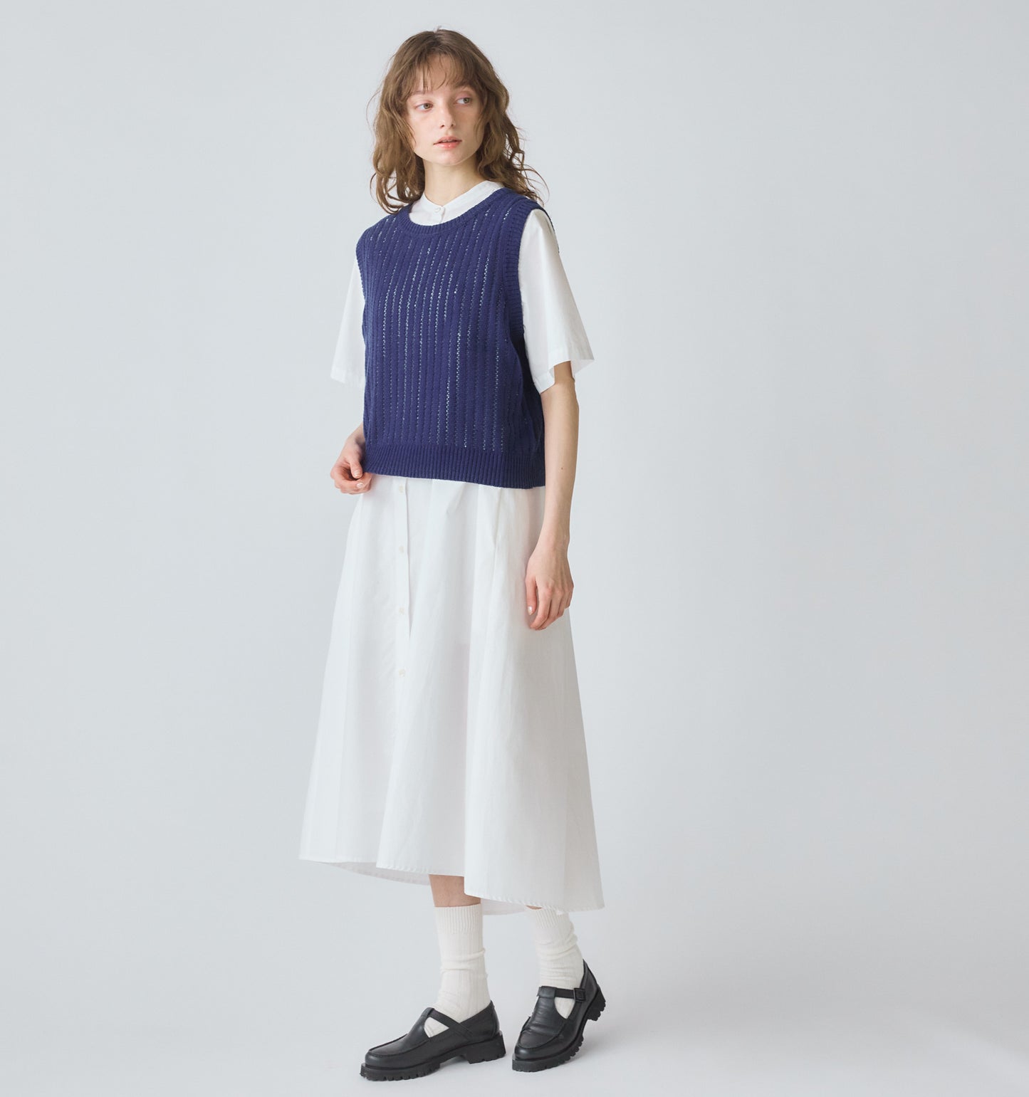 pattern knitting 2way vest