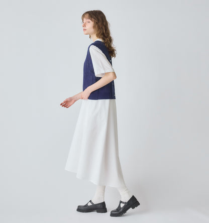 pattern knitting 2way vest