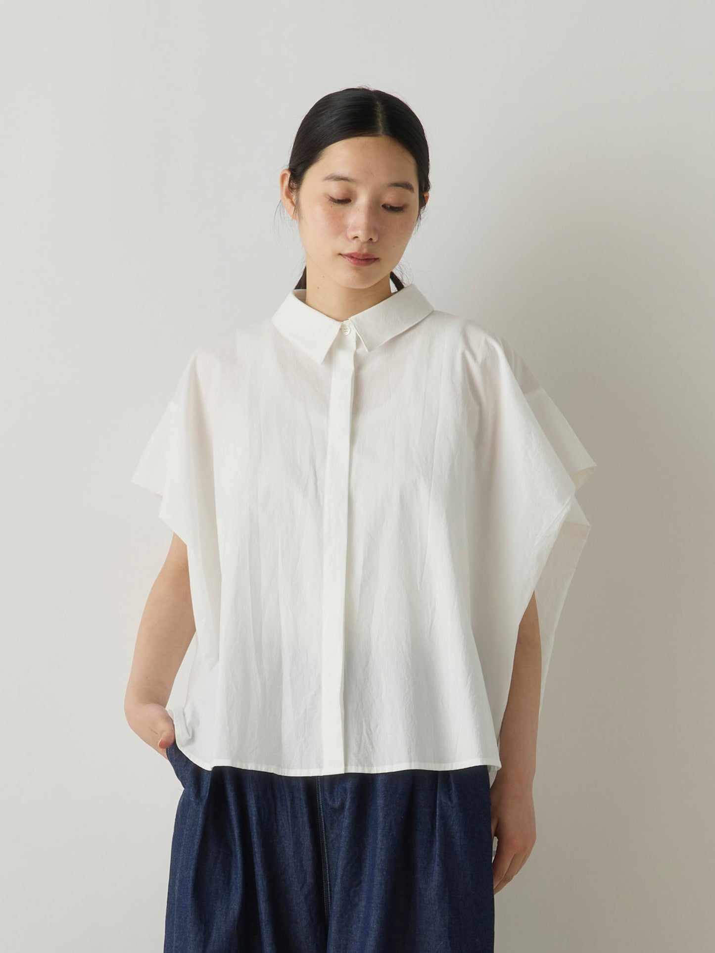 french sleeve wide shirt