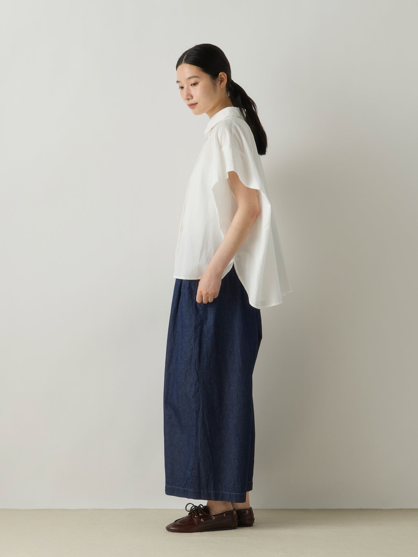 french sleeve wide shirt