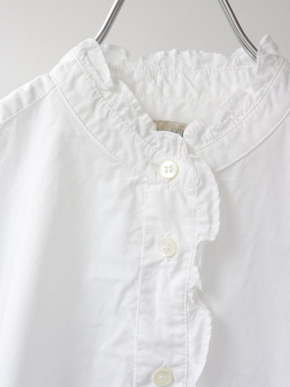 half sleeve front half frill shirt