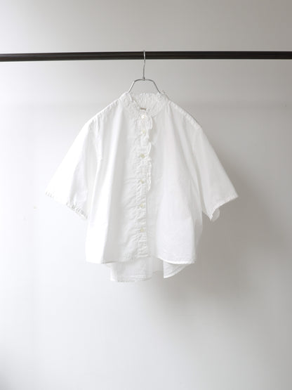 half sleeve front half frill shirt
