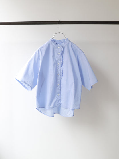 half sleeve front half frill shirt