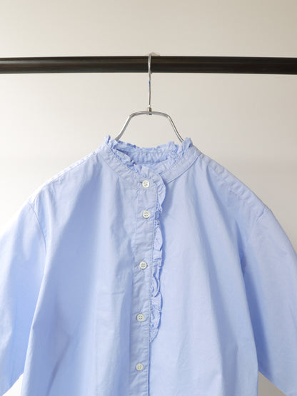 half sleeve front half frill shirt
