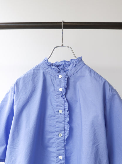 half sleeve front half frill shirt