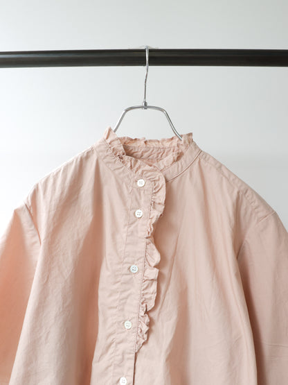 half sleeve front half frill shirt
