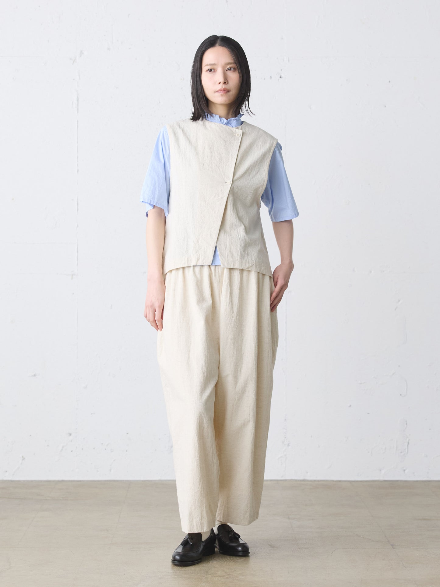 cotton linen light vest