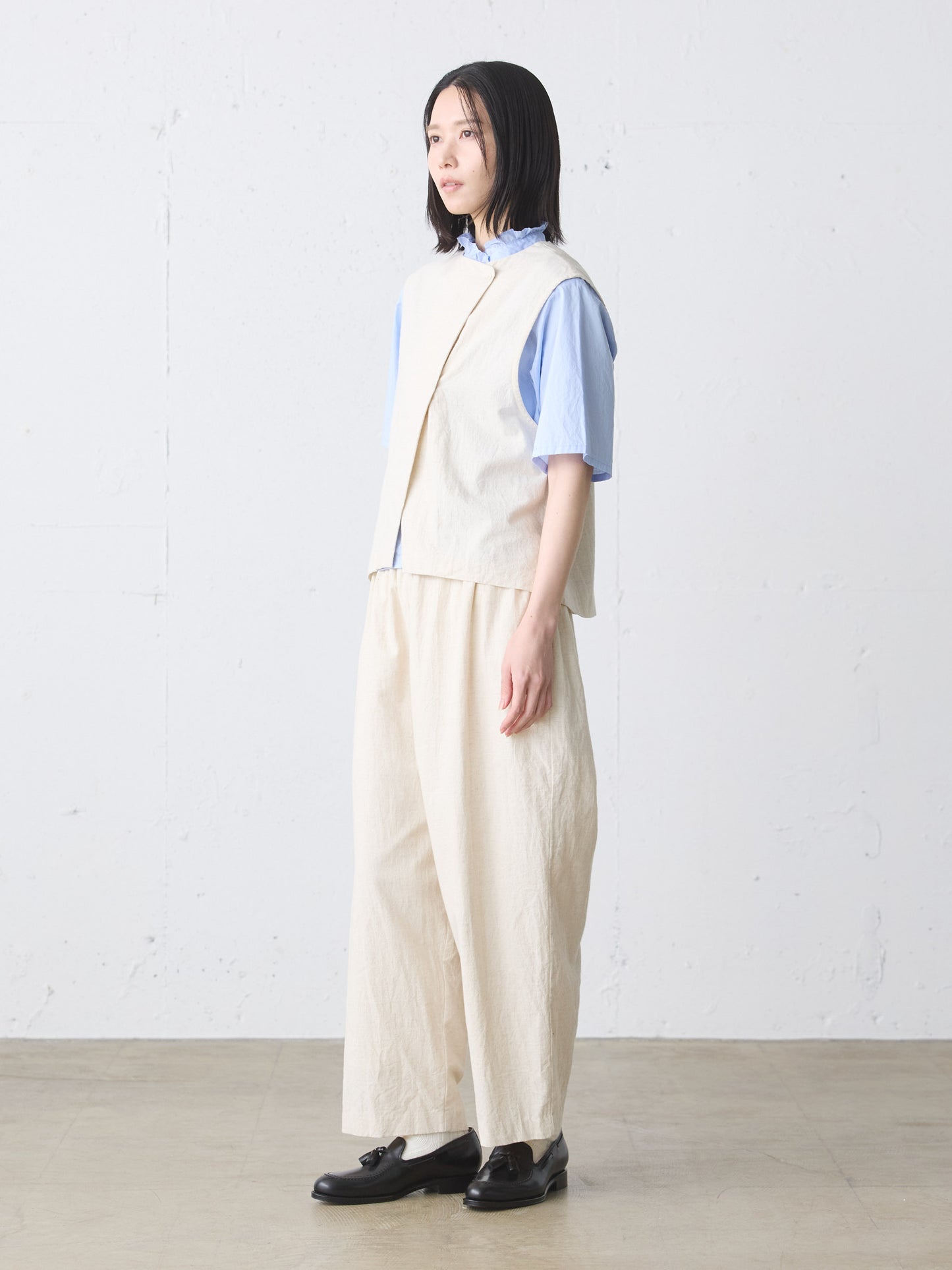cotton linen light vest