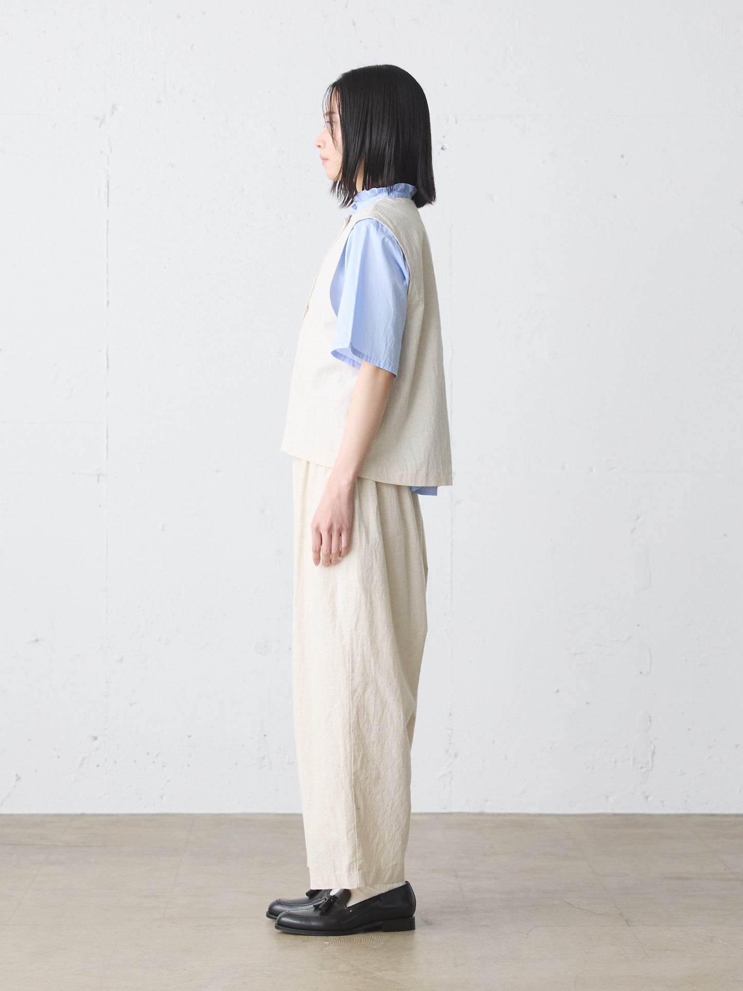 cotton linen light vest