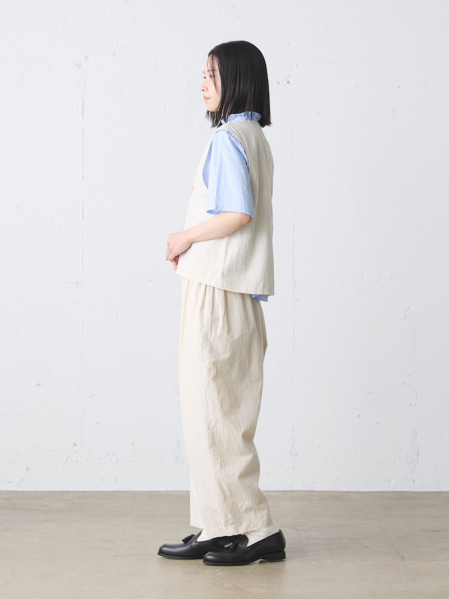 cotton linen light vest