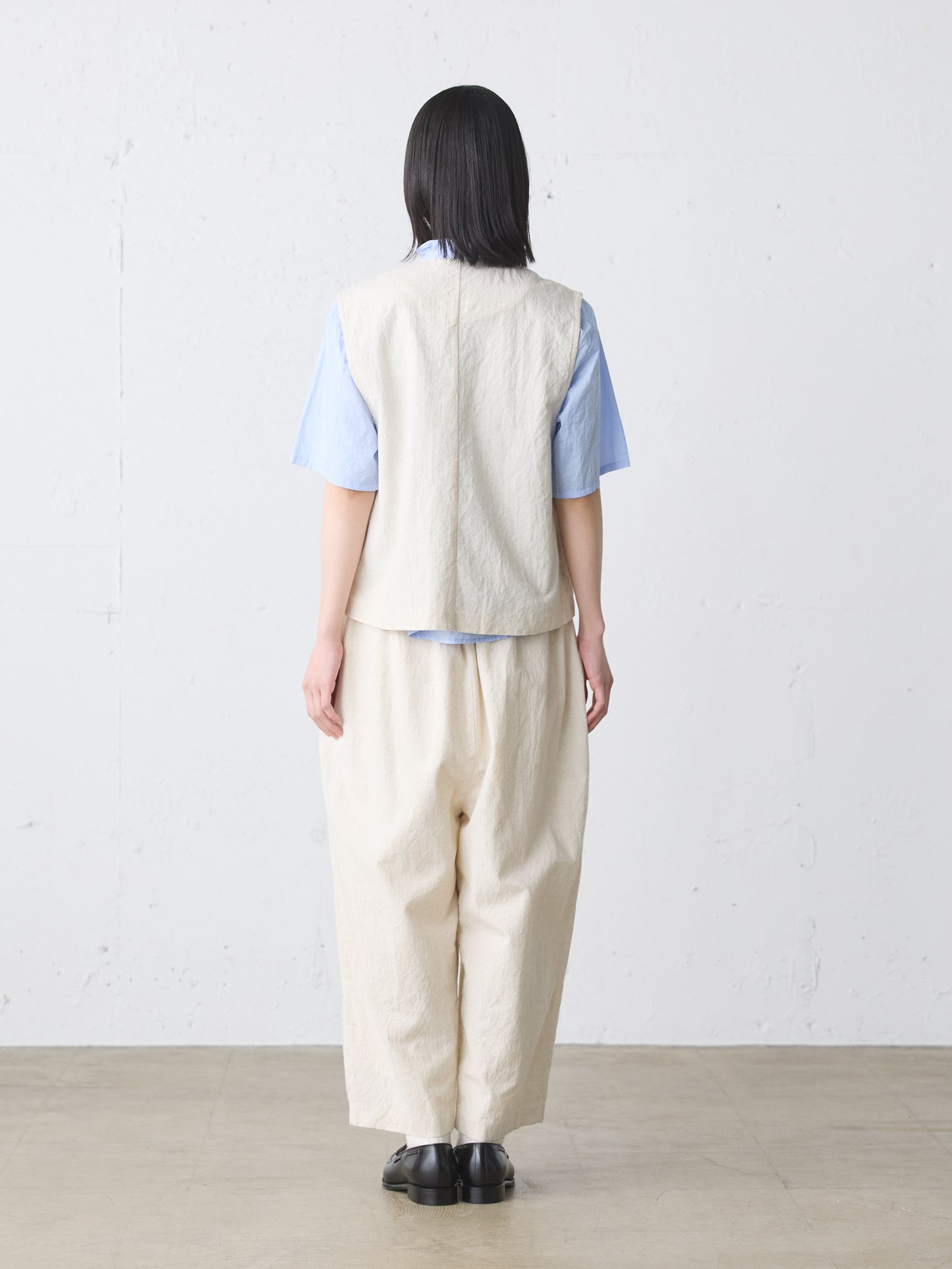 cotton linen light vest