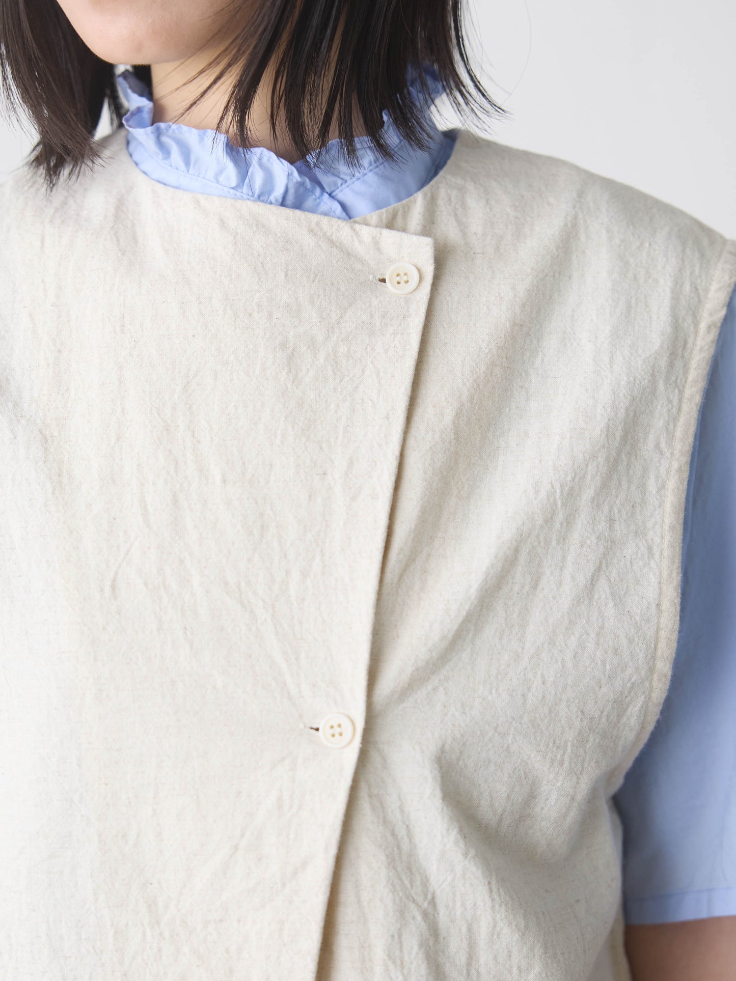 cotton linen light vest