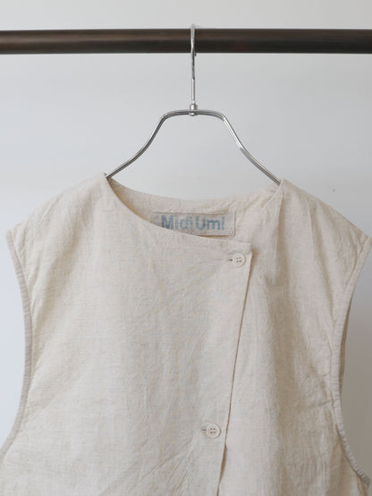 cotton linen light vest