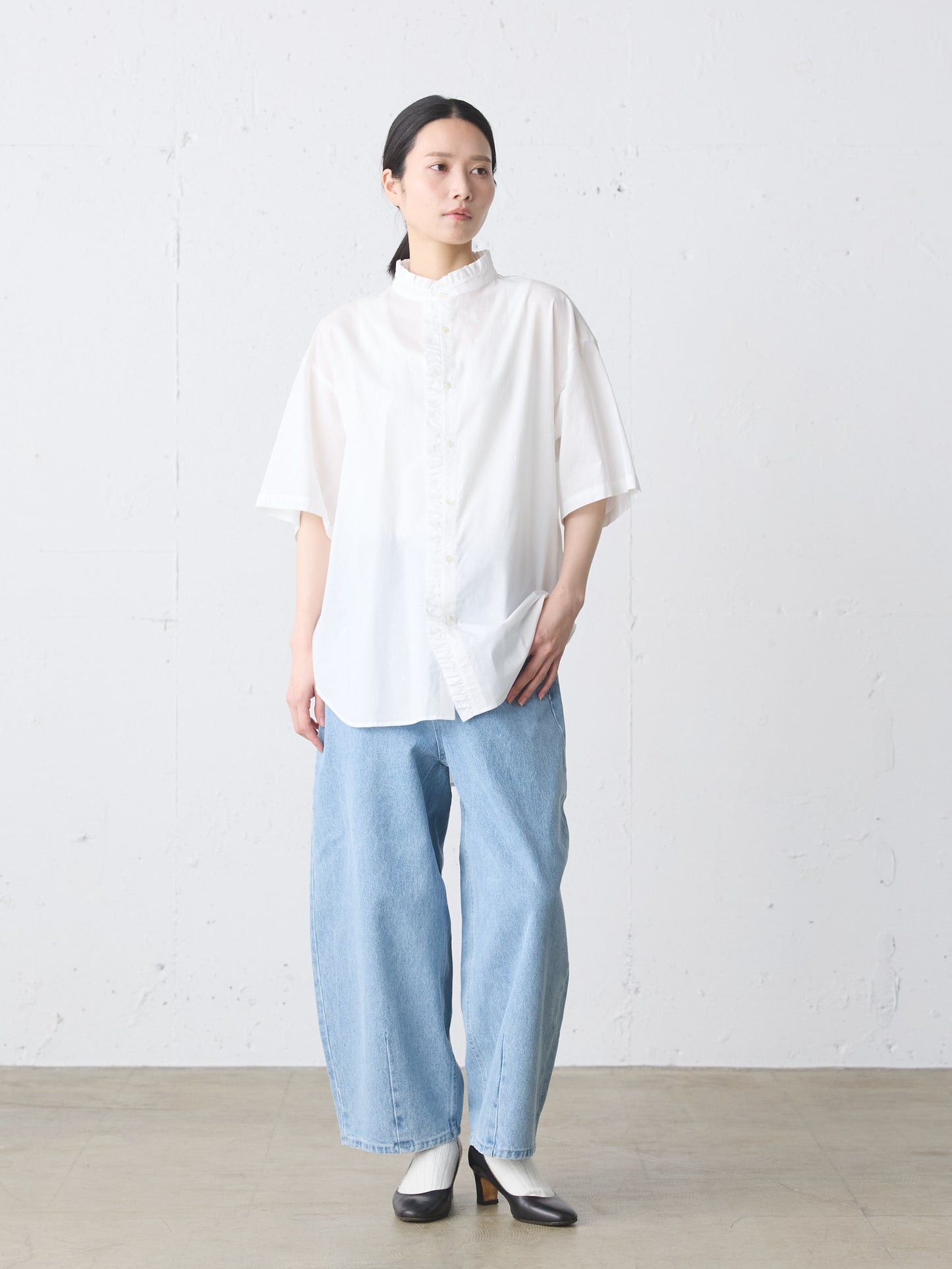 frill wide shirt