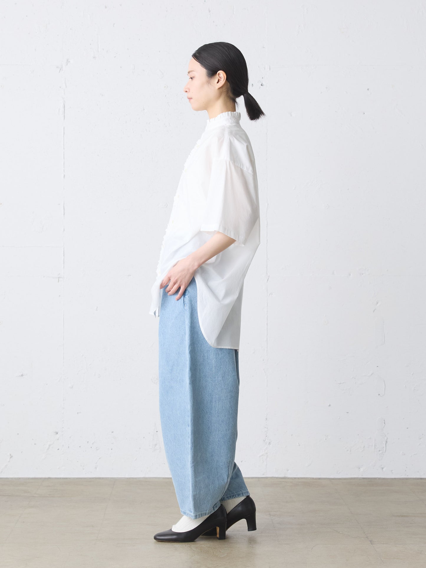frill wide shirt