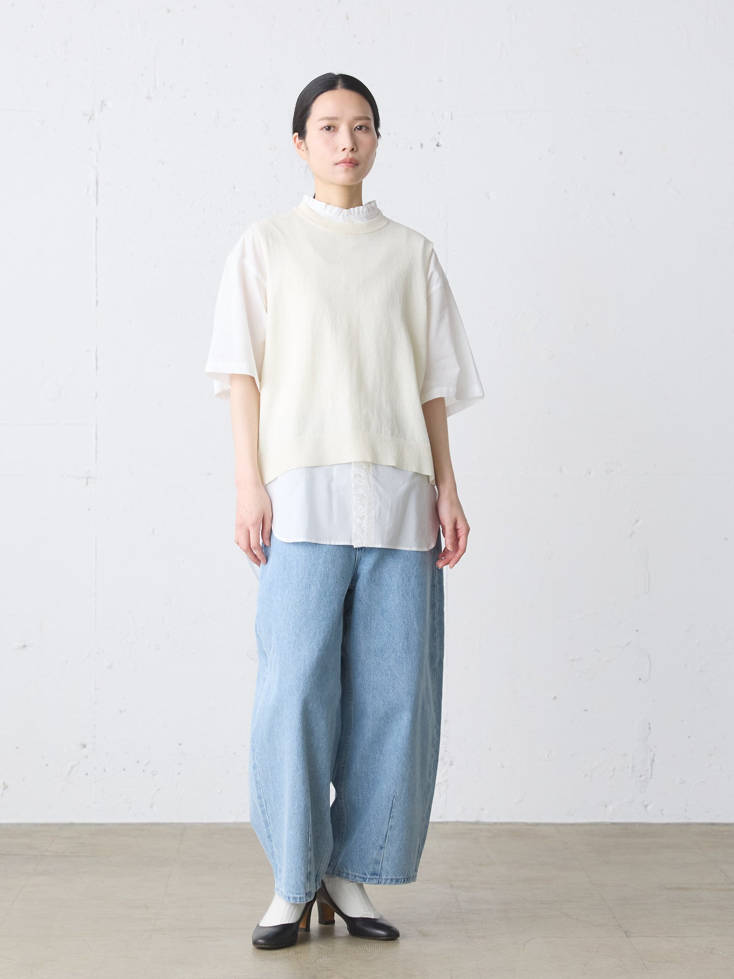 frill wide shirt