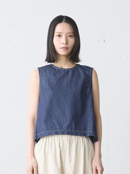 compact denim vest