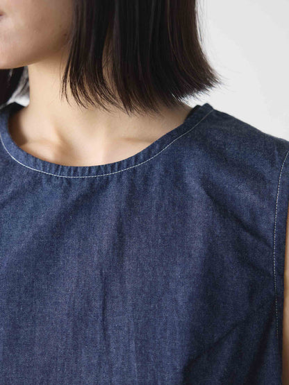 compact denim vest
