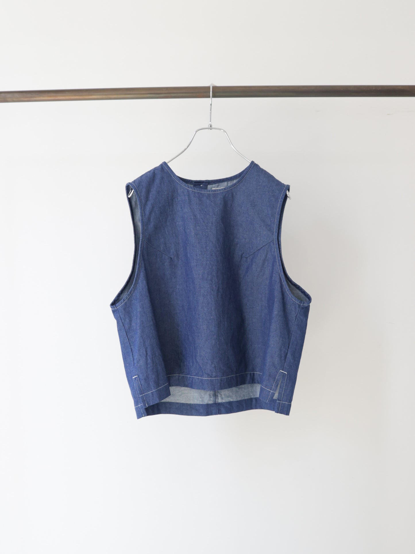 compact denim vest