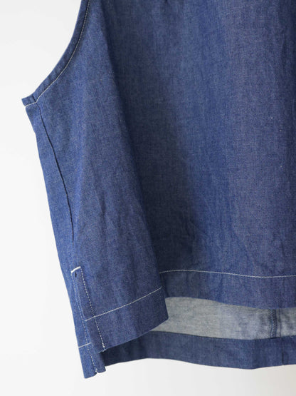 compact denim vest