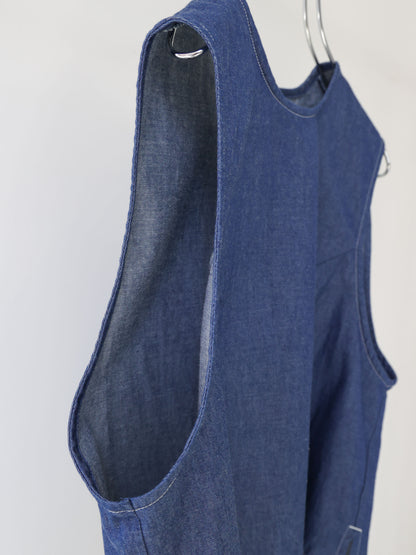 compact denim vest