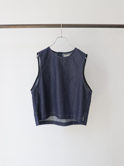 compact denim vest