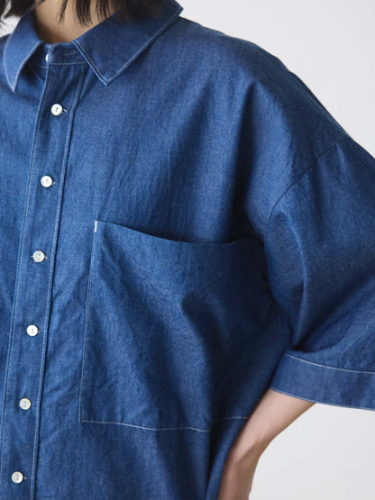 big pocket denim shirt