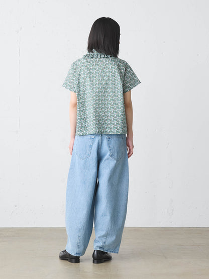 LIBERTY print frill shirt