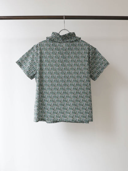 LIBERTY print frill shirt