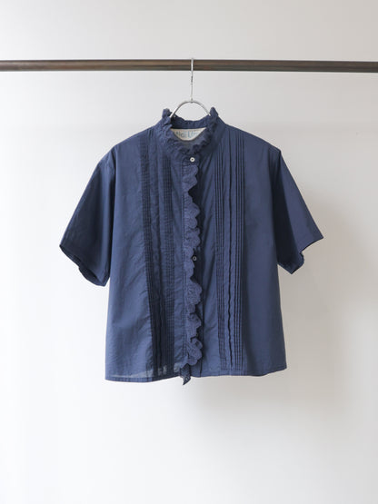 pin tuck lace shirt S/S