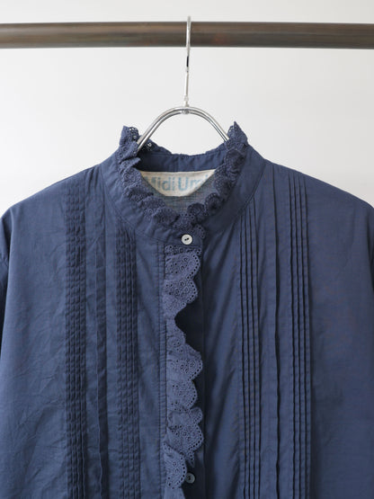 pin tuck lace shirt S/S