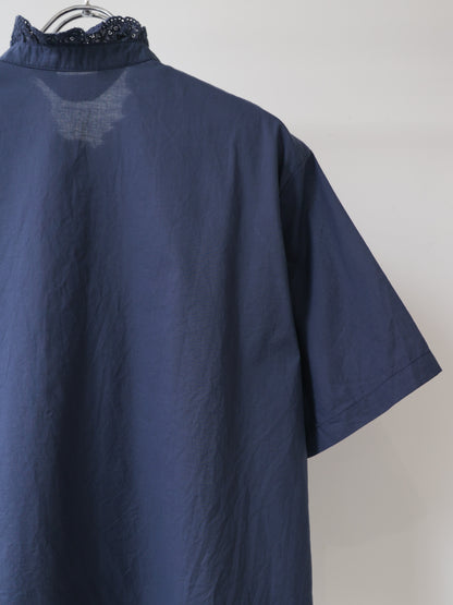 pin tuck lace shirt S/S