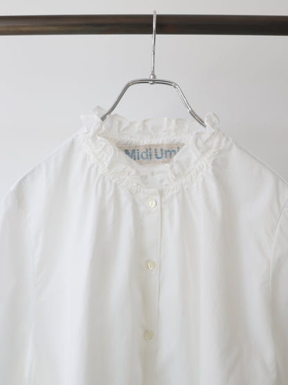 chambray frill shirt