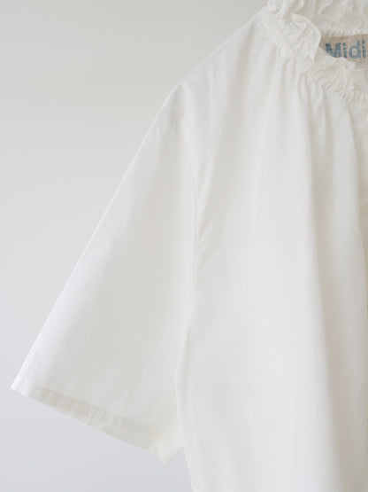 chambray frill shirt