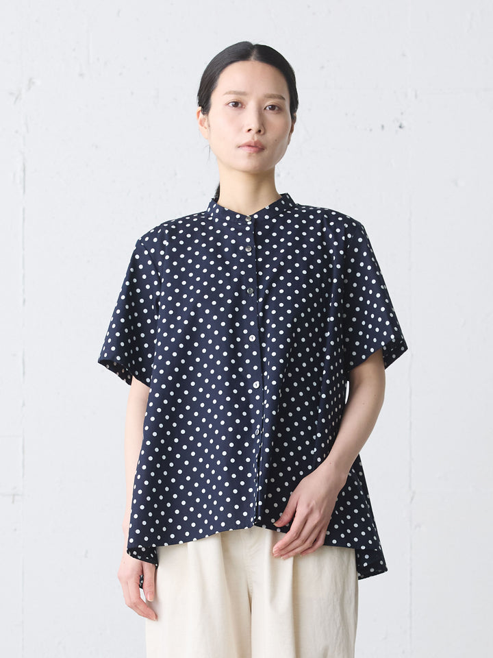 half slv dots A line shirt