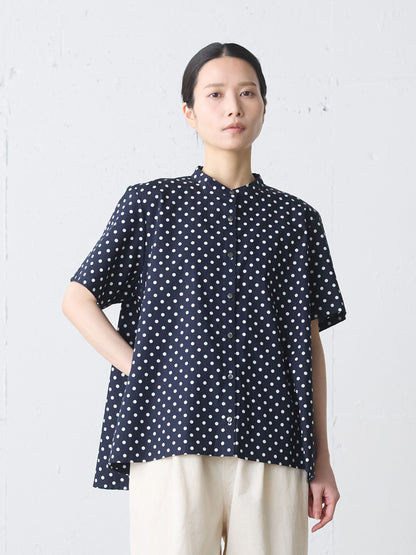 half slv dots A line shirt